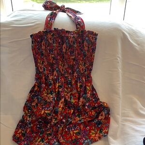 Floral Red Mini Dress